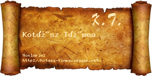 Kotász Tímea névjegykártya